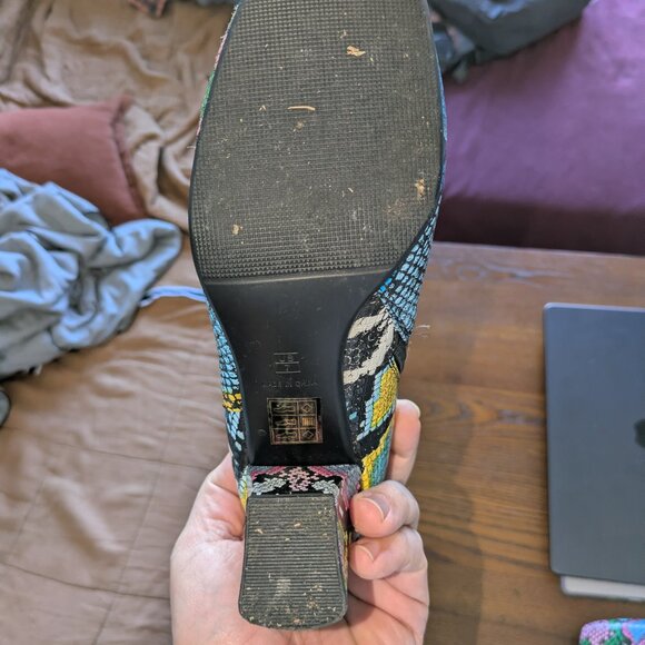 Colorful block healed booties - Picture 4 of 10